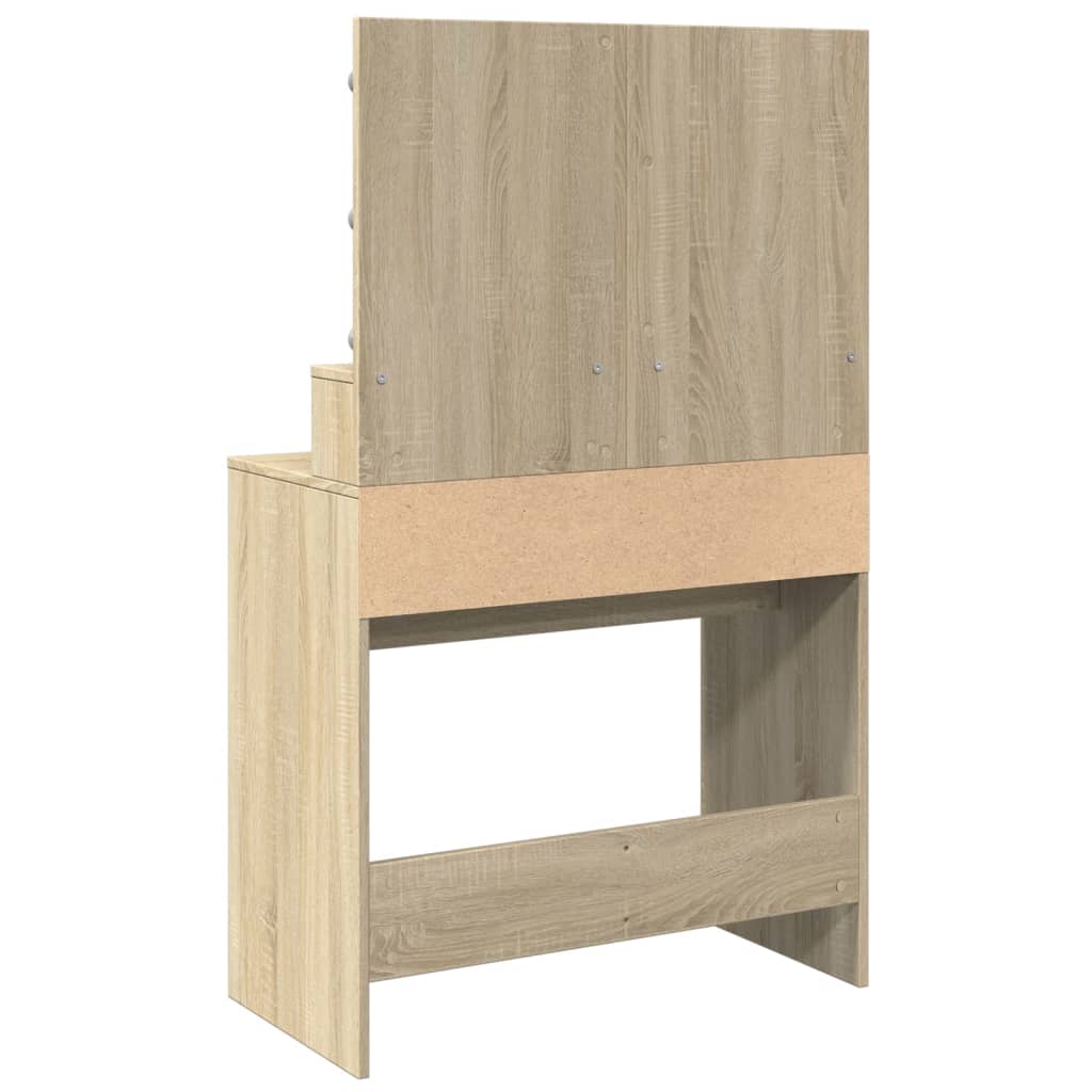 Sminkebord Sonoma Eik LED 80x41x134,5 cm