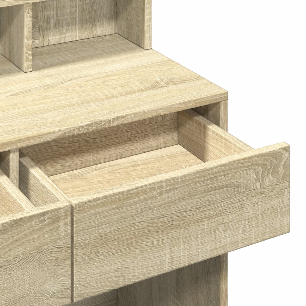 Sminkebord Sonoma Eik LED 80x41x134,5 cm