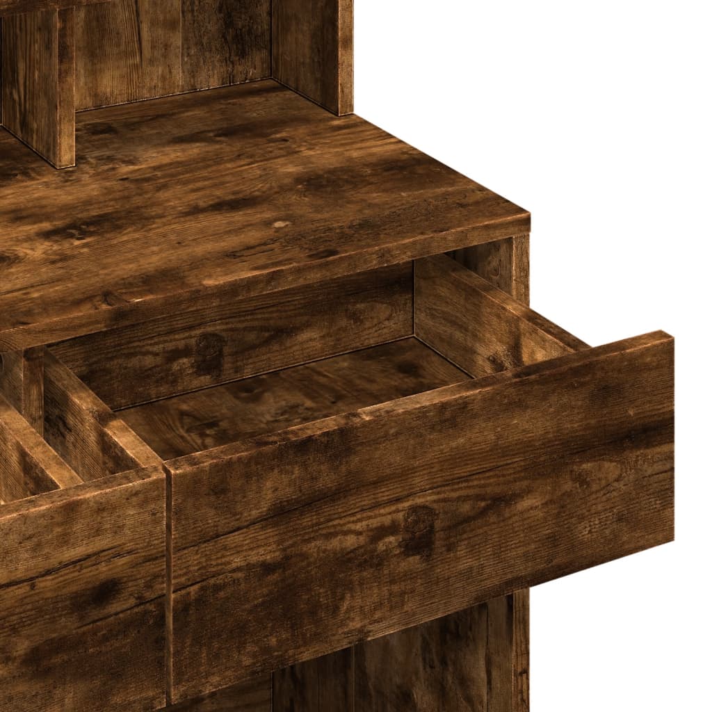 Sminkebord Røkt Eik LED 80x41x134,5 cm