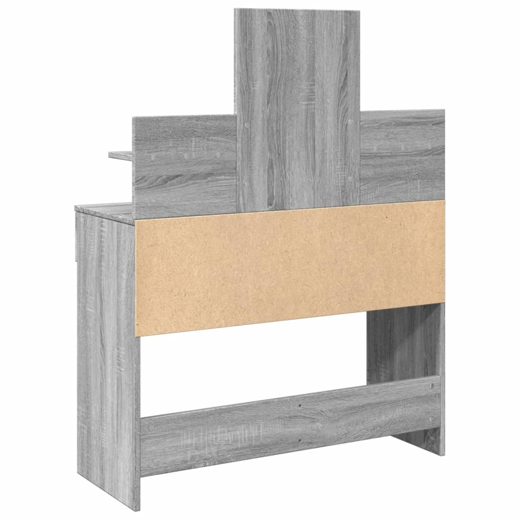 Sminkebord Sonoma Grå LED 100x40x130 cm