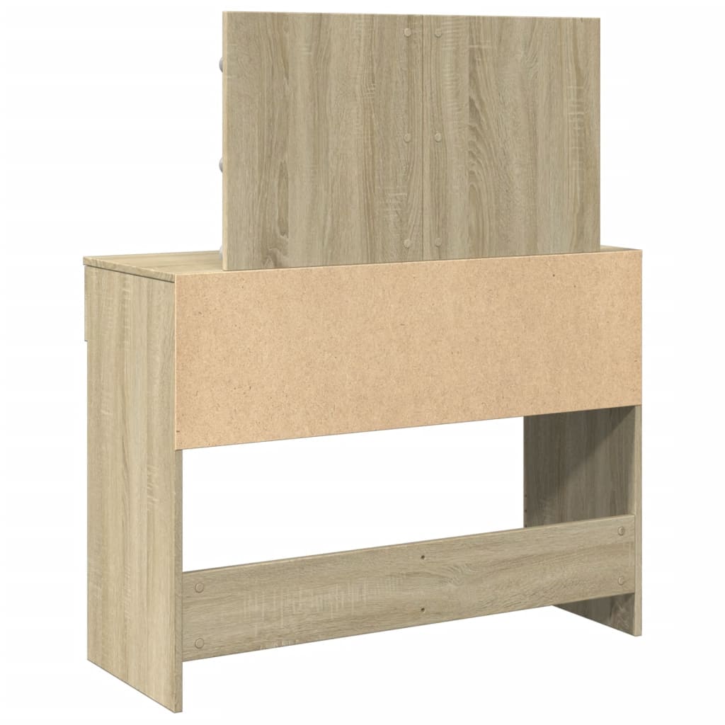 Sminkebord Sonoma Eik LED 100x40x120 cm