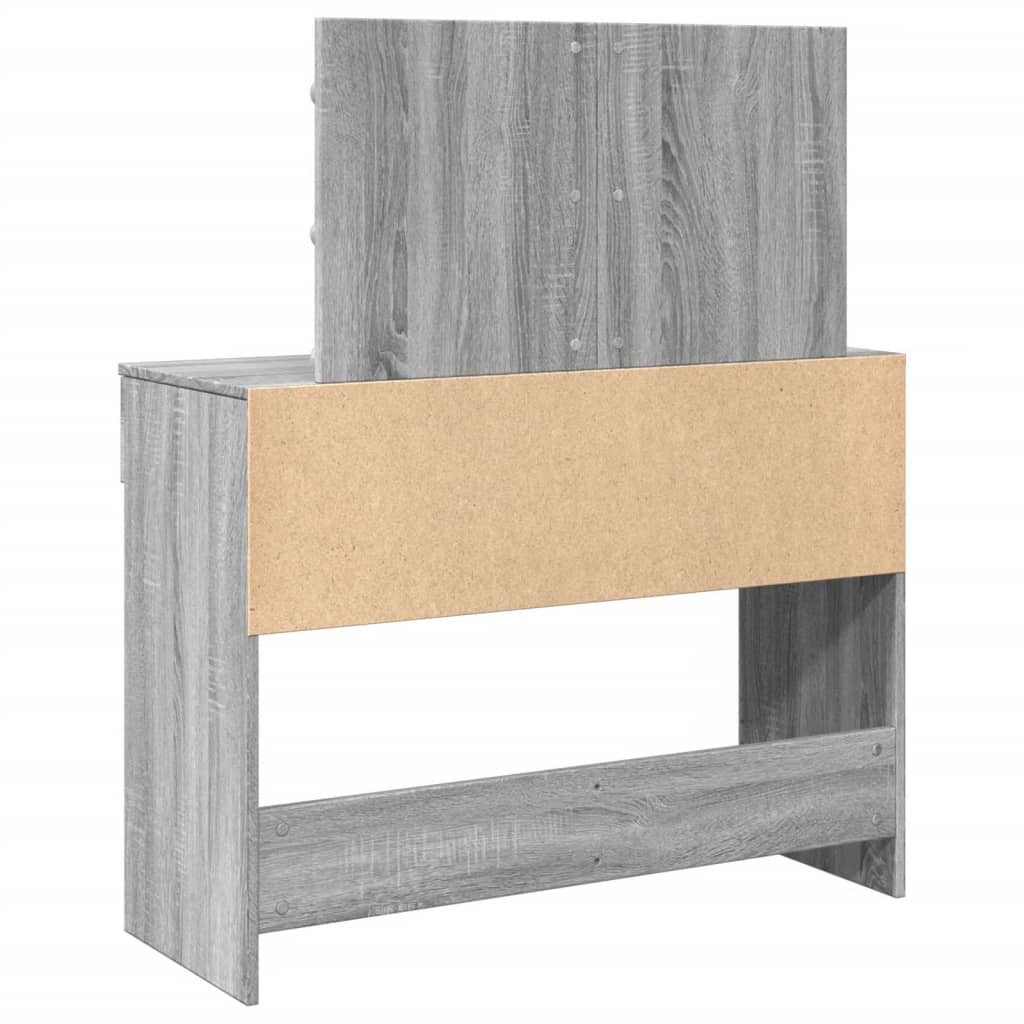Sminkebord Sonoma Grå LED 100x40x120 cm