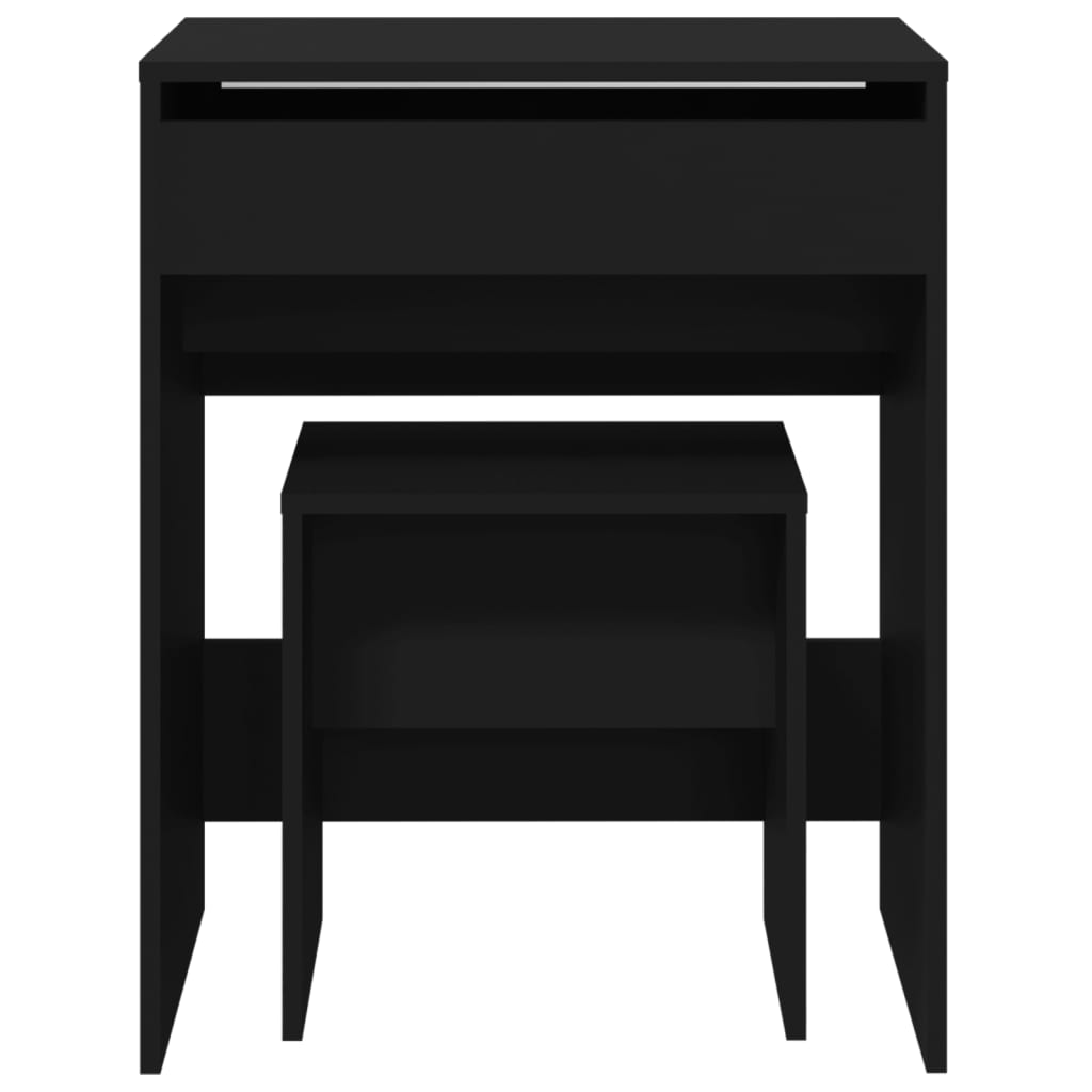 Sminkebord Svart krakk 60x40x113,5 cm