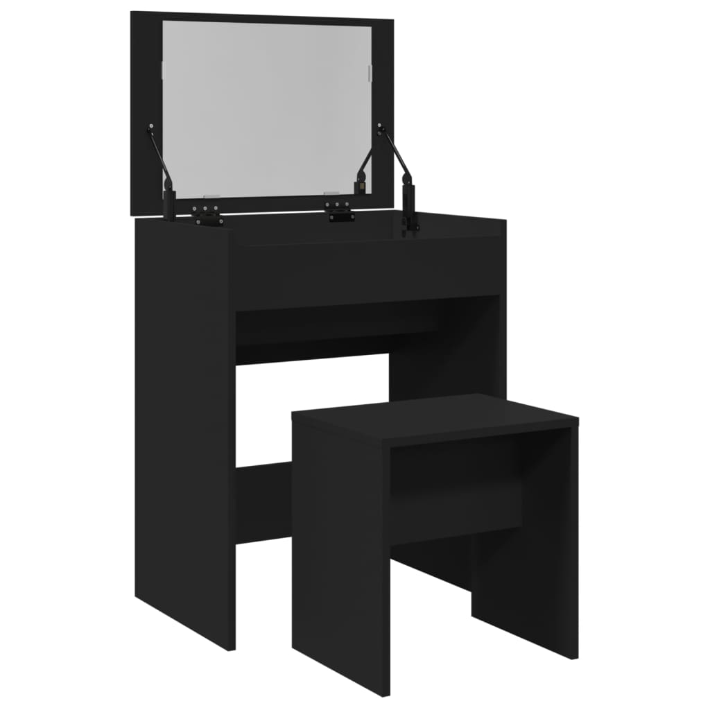 Sminkebord Svart krakk 60x40x113,5 cm