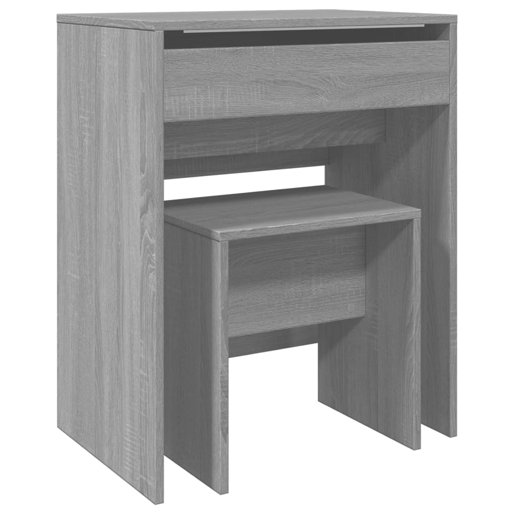 Sminkebord Sonoma Grå krakk 60x40x113,5 cm