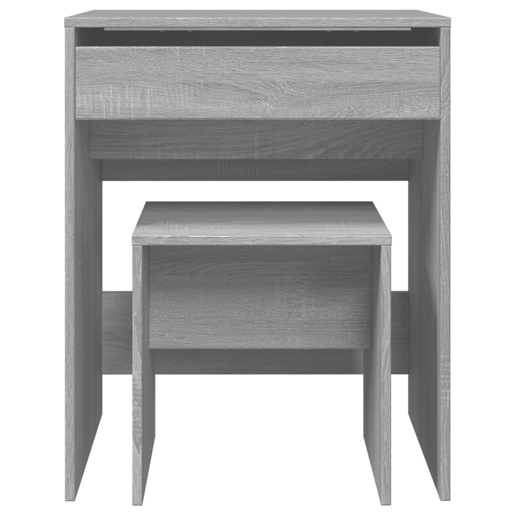 Sminkebord Sonoma Grå krakk 60x40x113,5 cm
