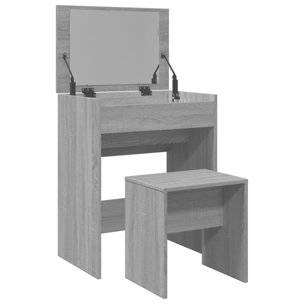 Sminkebord Sonoma Grå krakk 60x40x113,5 cm