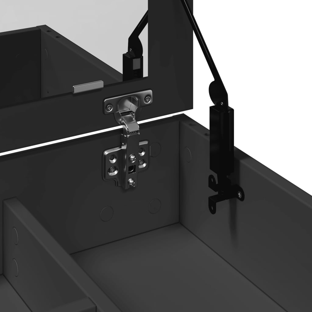 Sminkebord Svart speil 73x46,5x120 cm