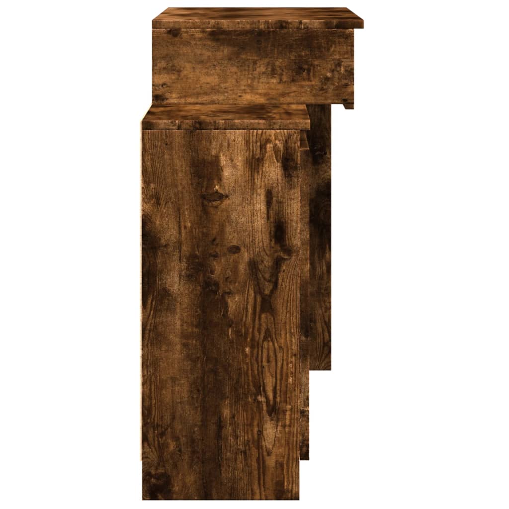 Sminkebord Røkt Eik LED 115x37x110,5 cm