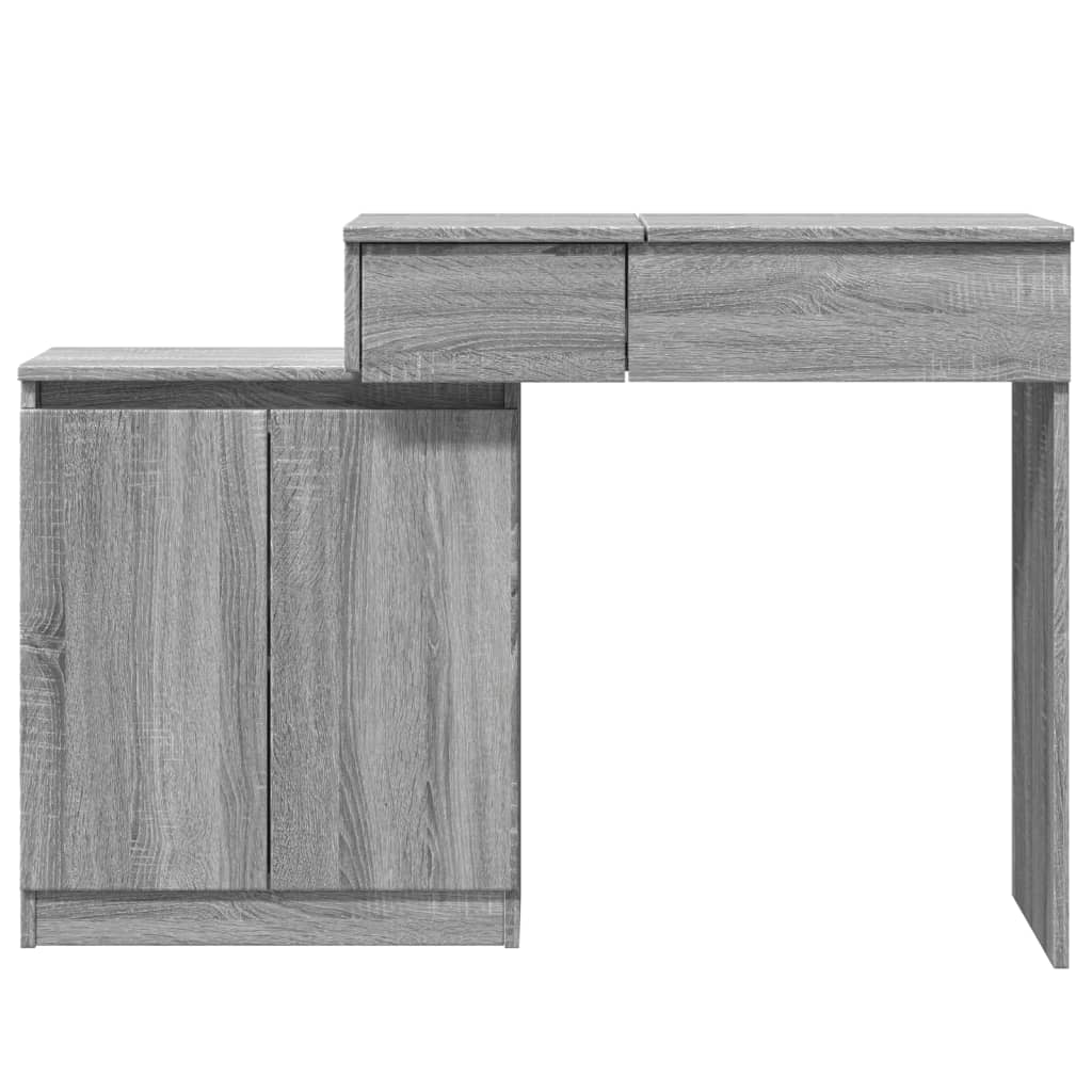 Baderomsspeil med LED Sonoma Grå 115x37x110,5 cm