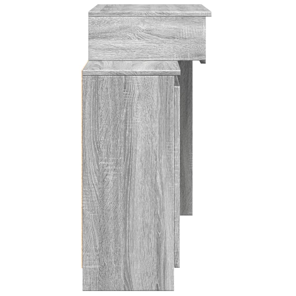 Baderomsspeil med LED Sonoma Grå 115x37x110,5 cm