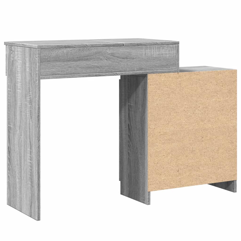 Baderomsspeil med LED Sonoma Grå 115x37x110,5 cm