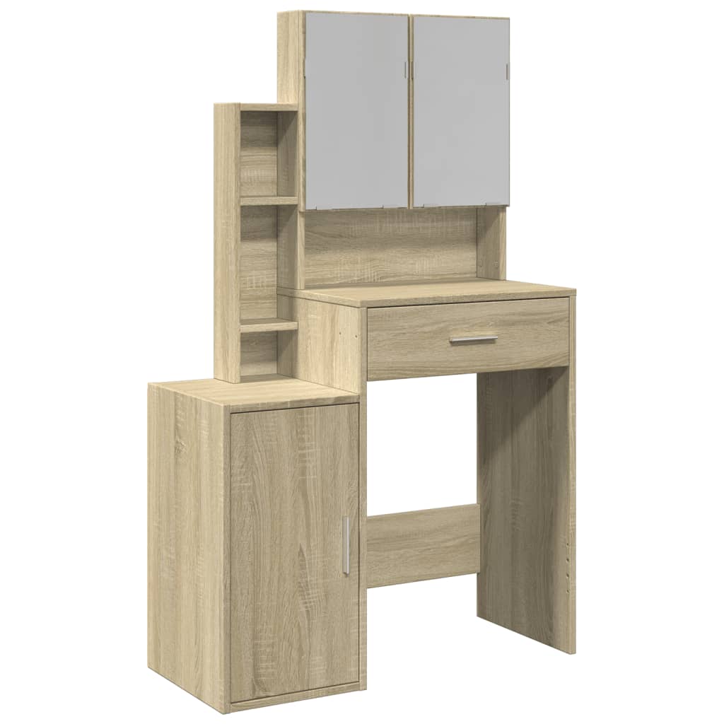 Sminkebord Sonoma Eik skap 80x35x132 cm