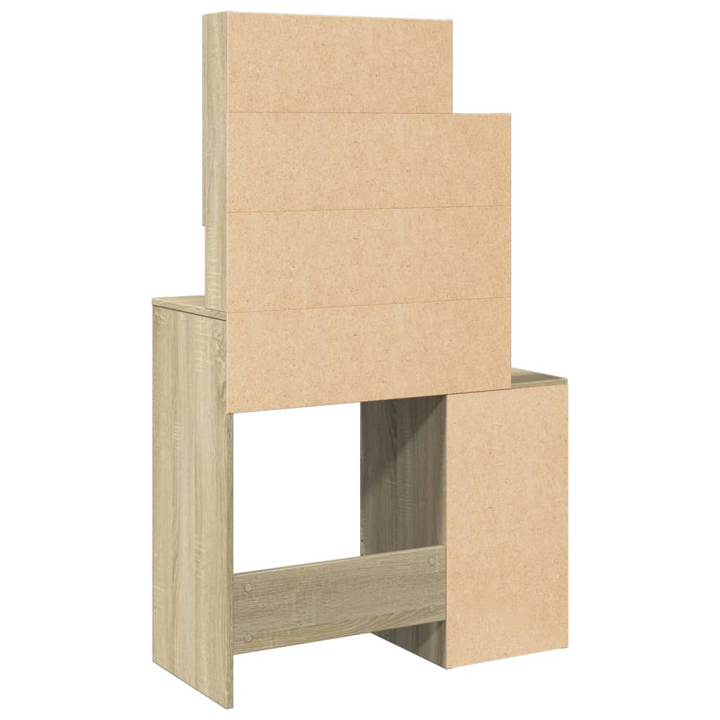 Sminkebord Sonoma Eik skap 80x35x132 cm