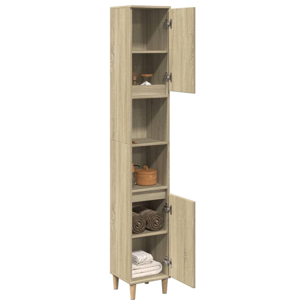 Baderomsskap Sonoma Eik 30x30x190 cm