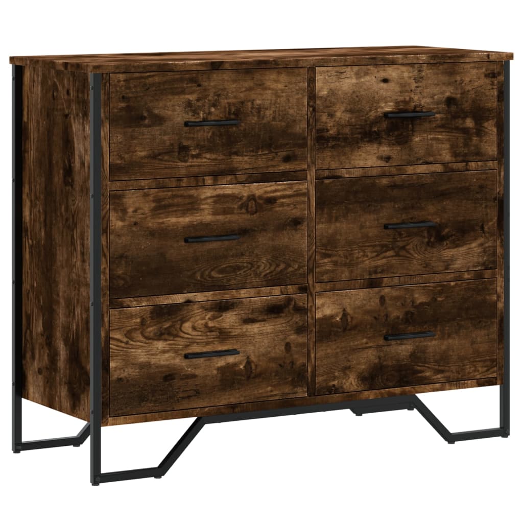 Kommode Røkt Eik 91x35,5x74,5 cm