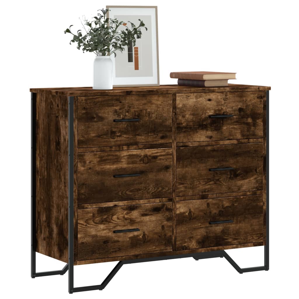 Kommode Røkt Eik 91x35,5x74,5 cm
