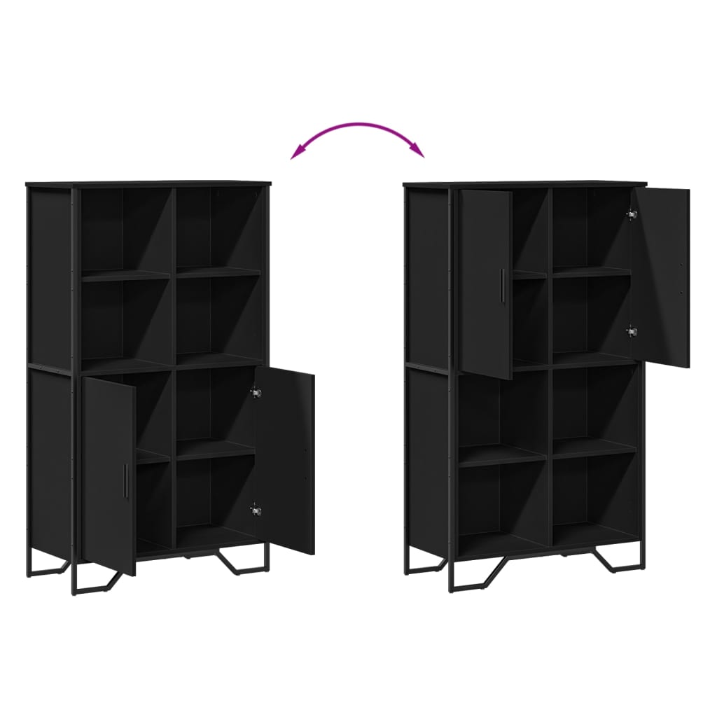 Skap Svart 79,5x35,5x137,5 cm