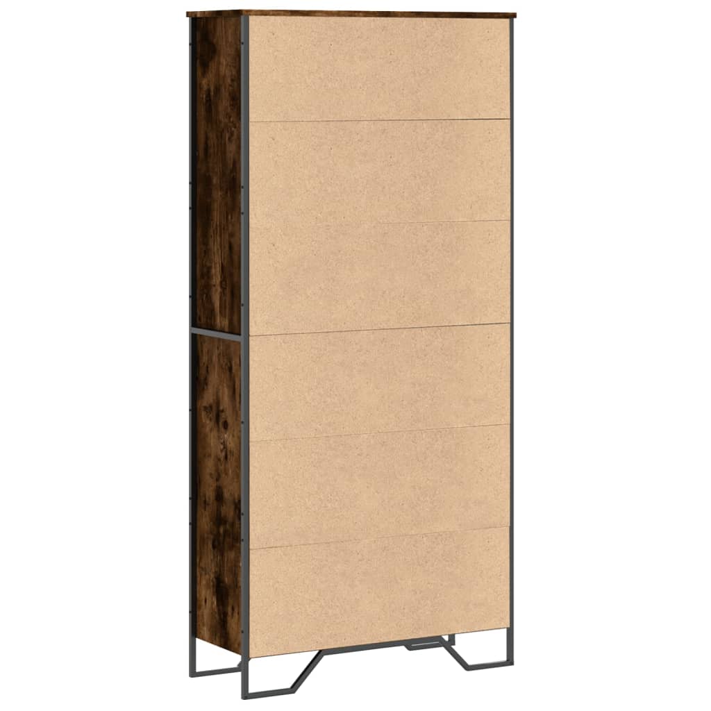 Bokhylle Røkt Eik 80x31x169 cm