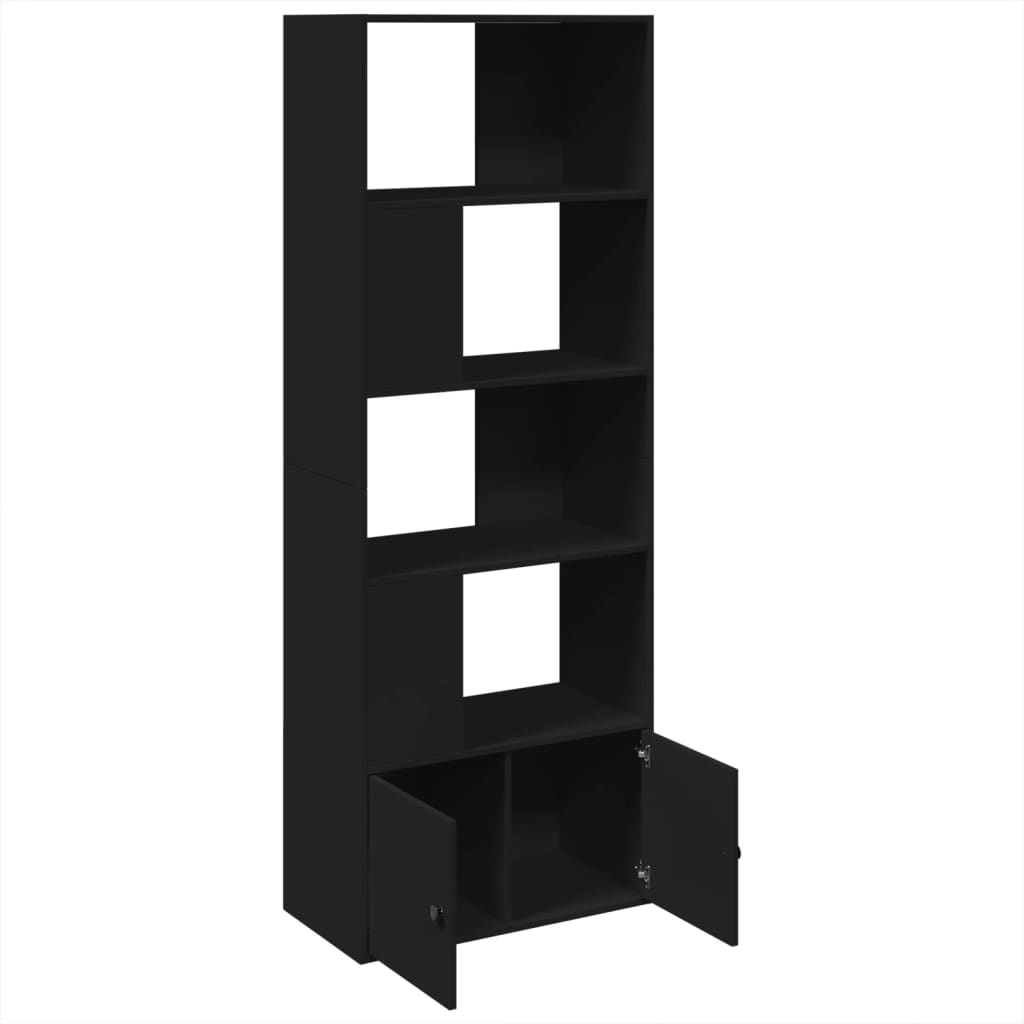 Bokhylle Svart 70x36x189 cm