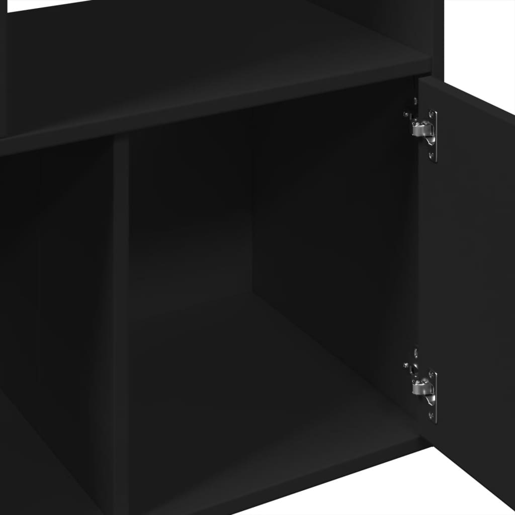 Bokhylle Svart 70x36x189 cm
