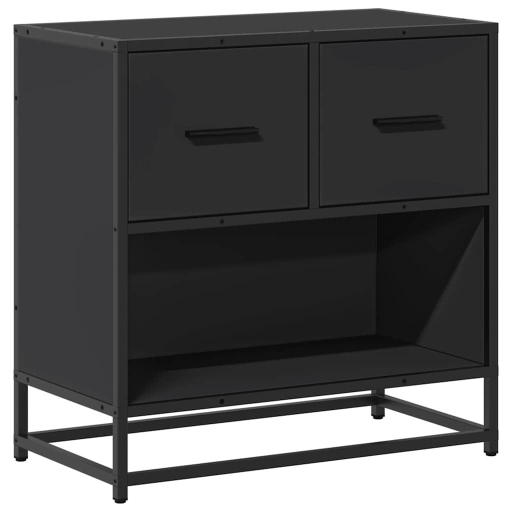 Nattbord Sengbord Svart 60x31x60 cm og metall