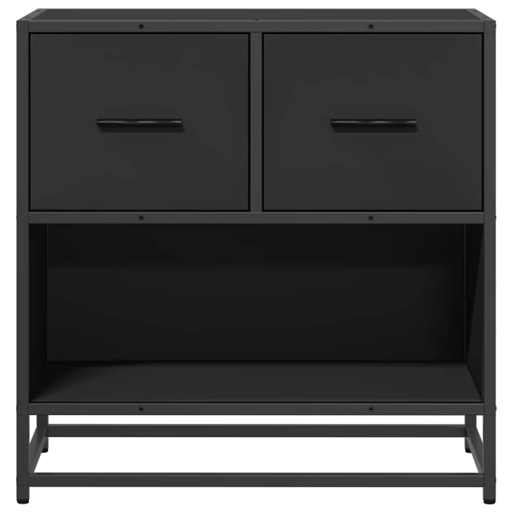 Nattbord Sengbord Svart 60x31x60 cm og metall