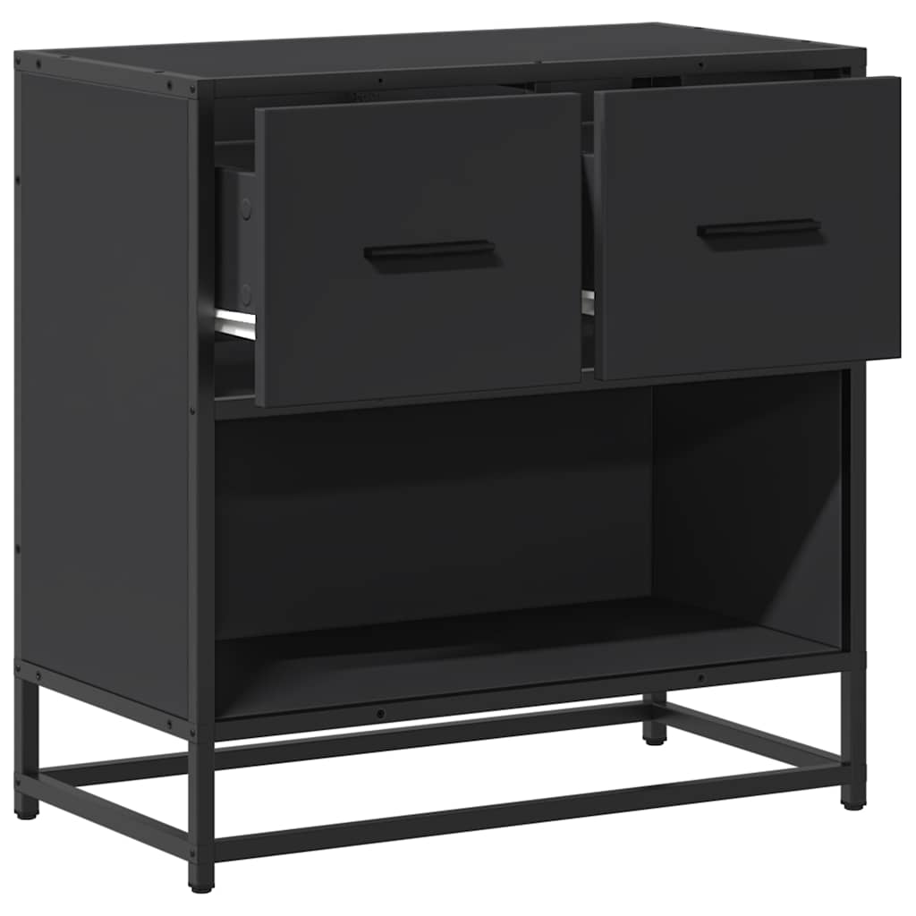 Nattbord Sengbord Svart 60x31x60 cm og metall