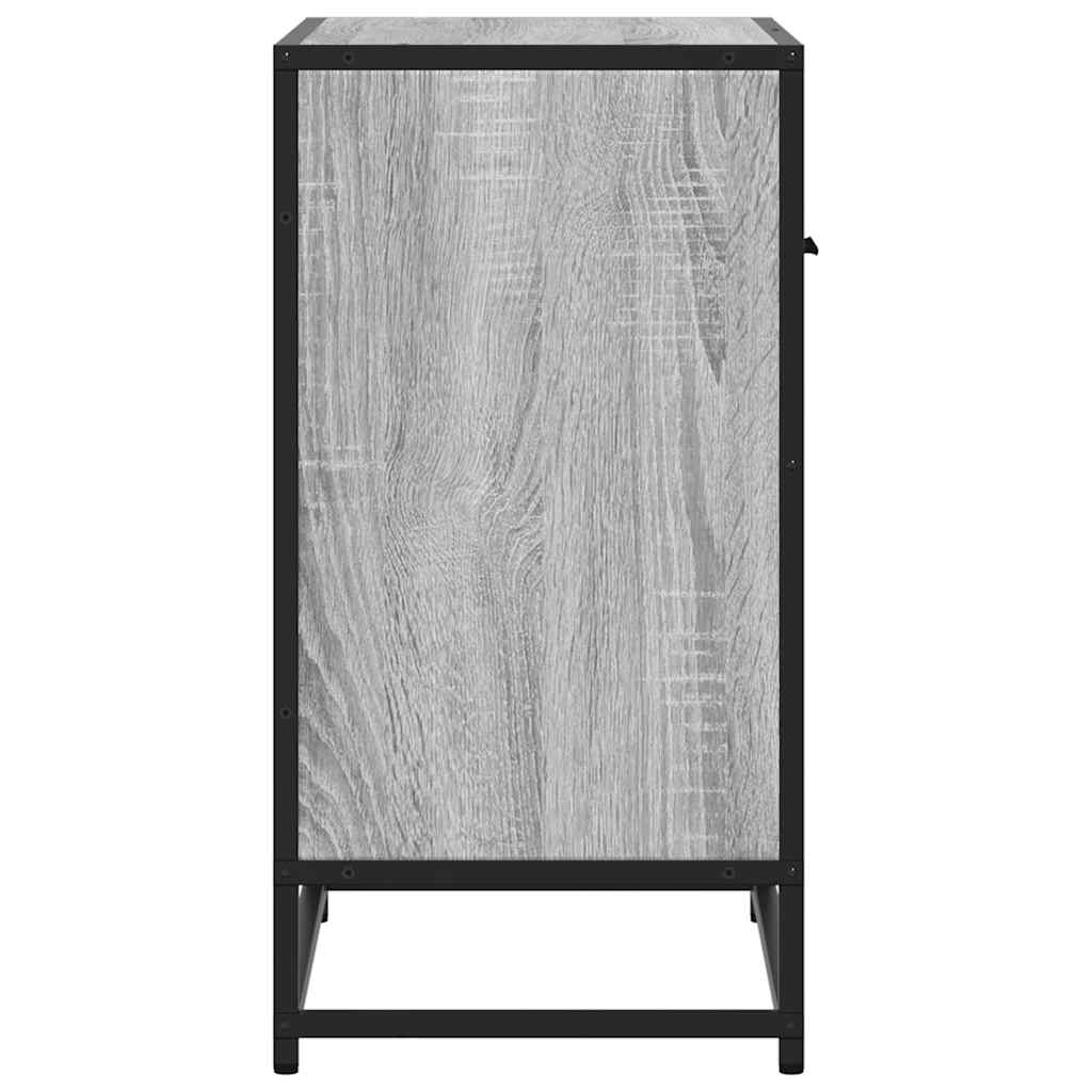 Nattbord Sengbord Sonoma Grå 60x31x60 cm og metall