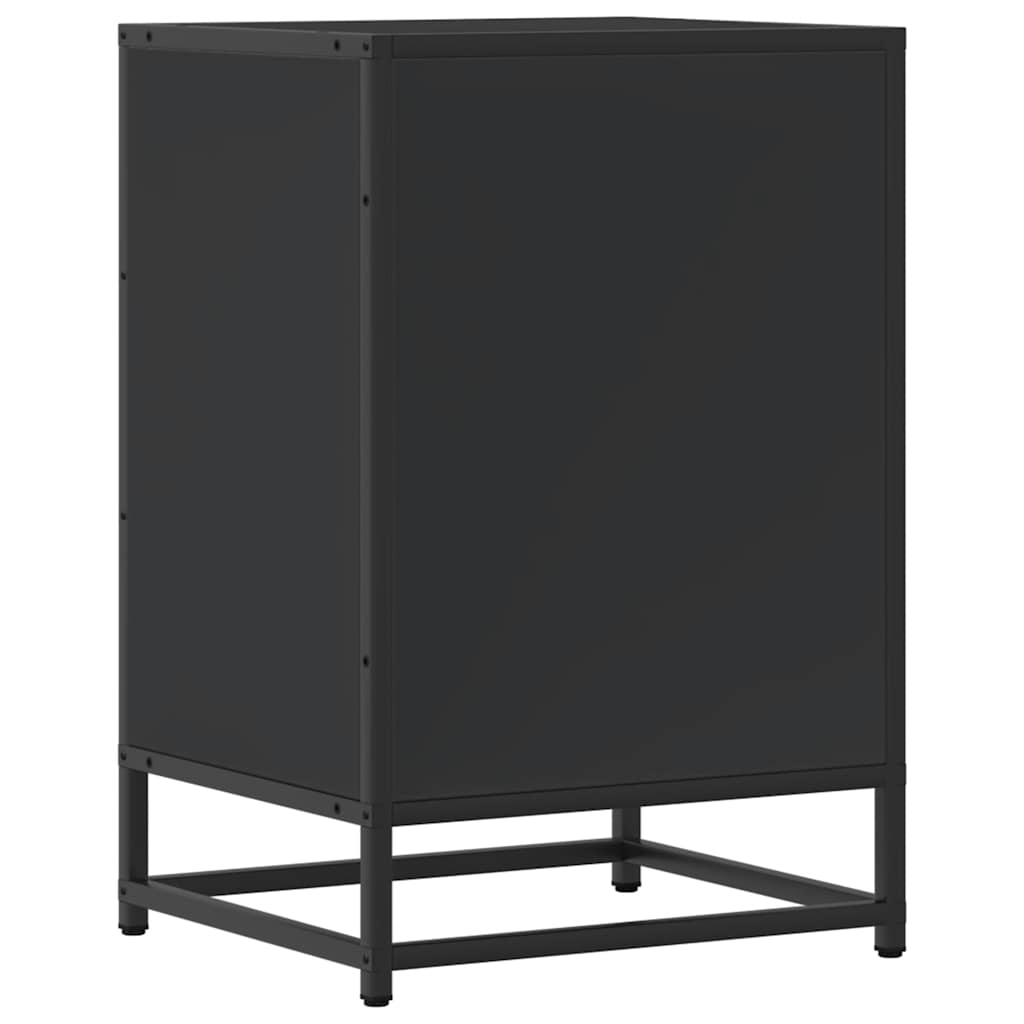 Nattbord Sengbord Svart 40x34,5x60 cm og metall