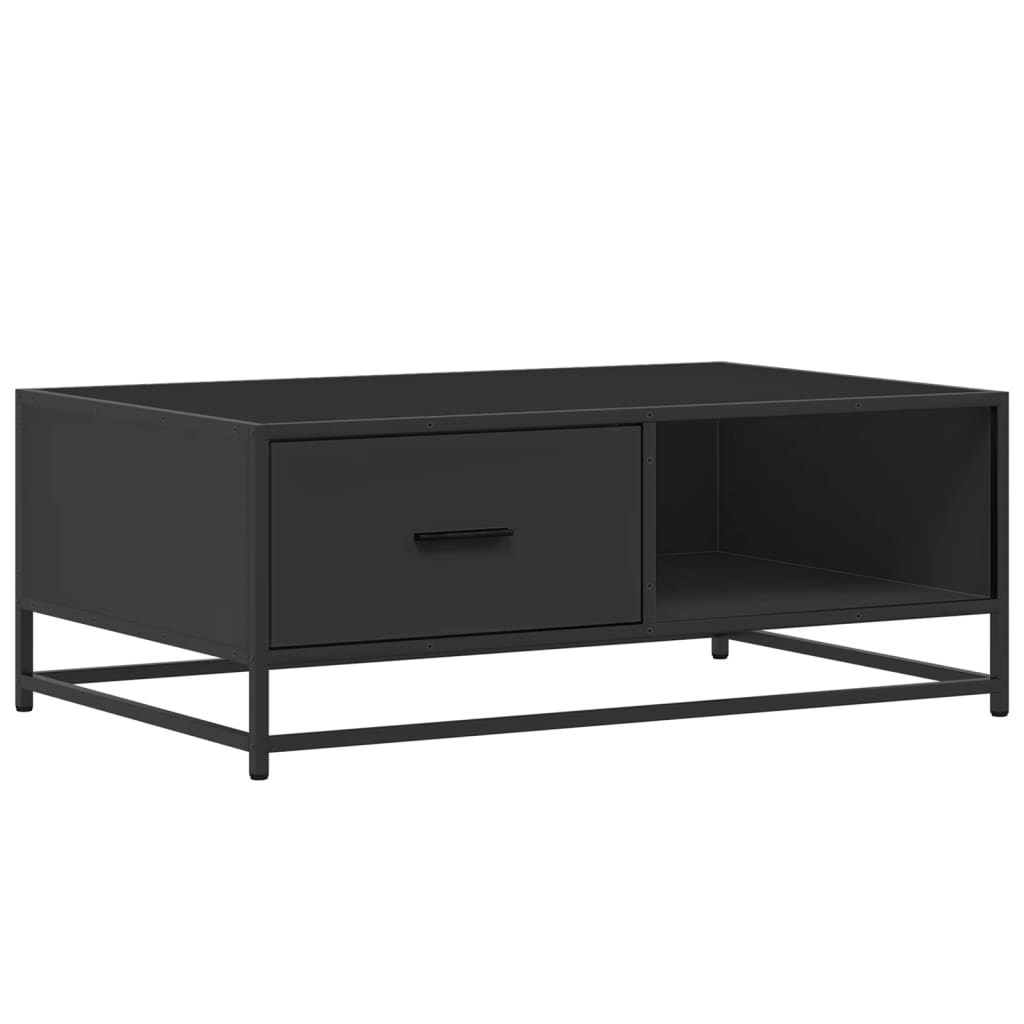 Salongbord Sofabord Svart 90x57x35 cm og metall