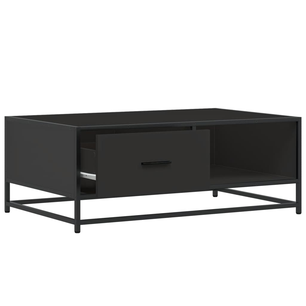 Salongbord Sofabord Svart 90x57x35 cm og metall