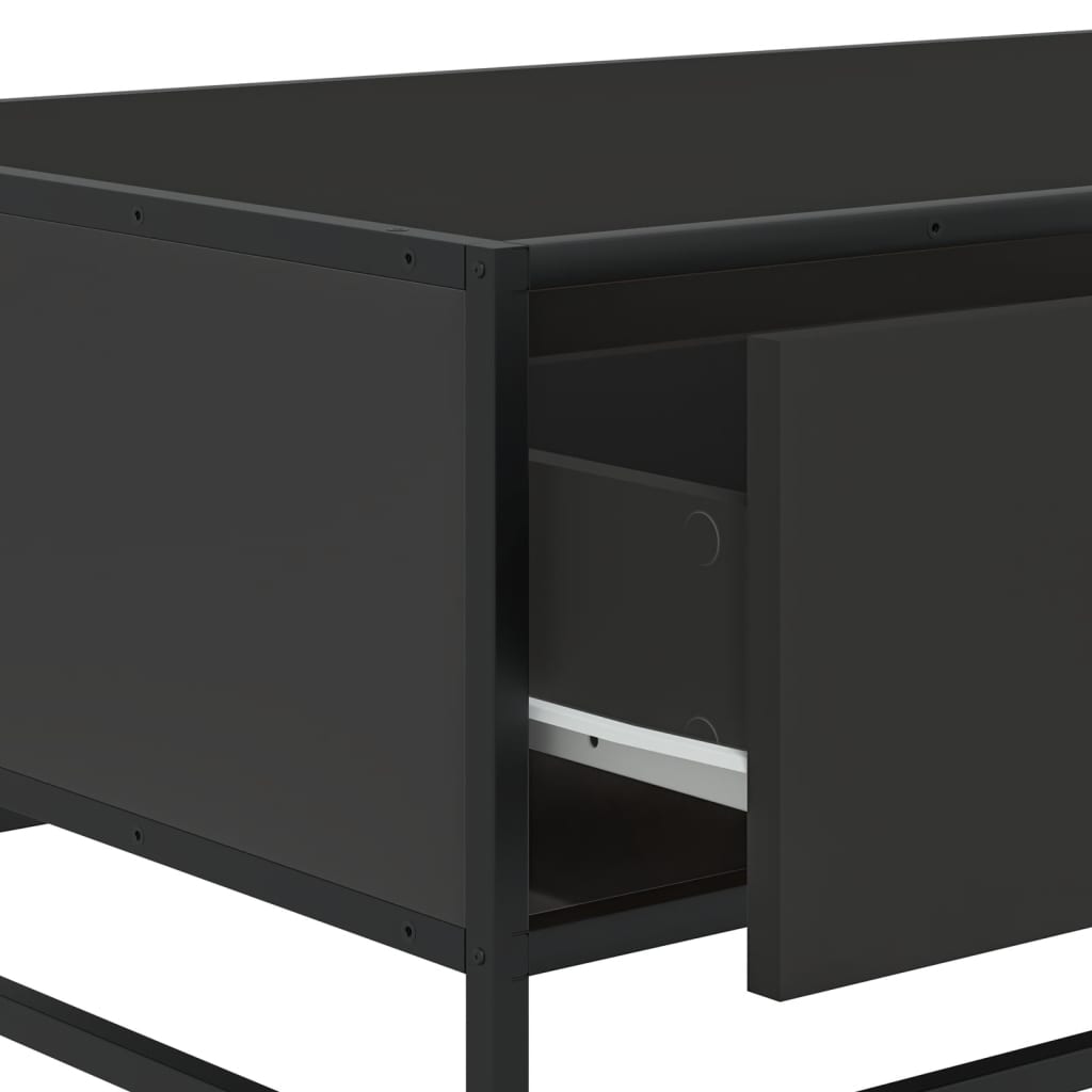 Salongbord Sofabord Svart 90x57x35 cm og metall