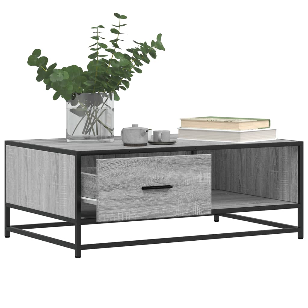 Salongbord Sofabord Sonoma Grå 90x57x35 cm
