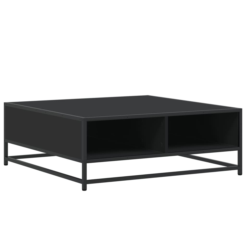 Salongbord Sofabord Svart 80x80x30 cm og metall