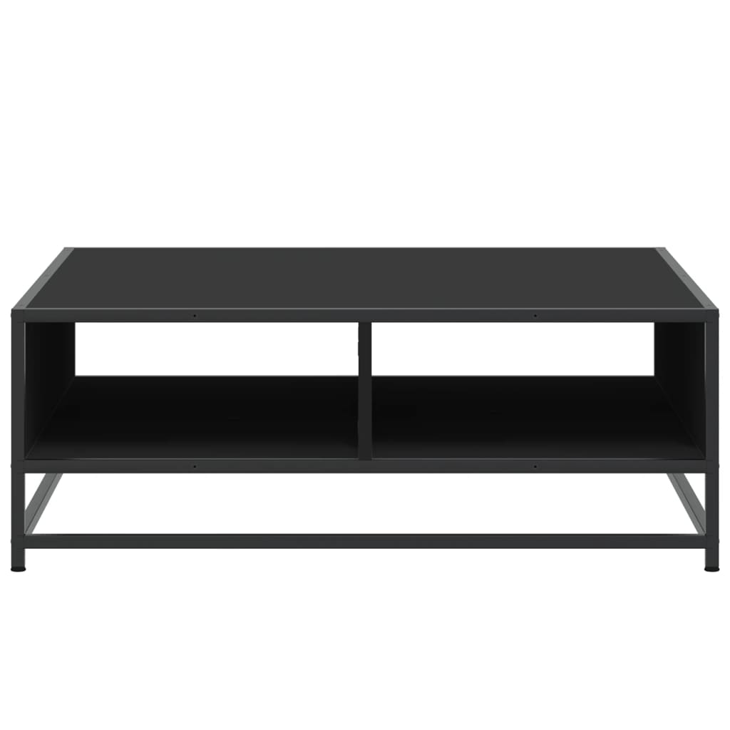 Salongbord Sofabord Svart 80x80x30 cm og metall