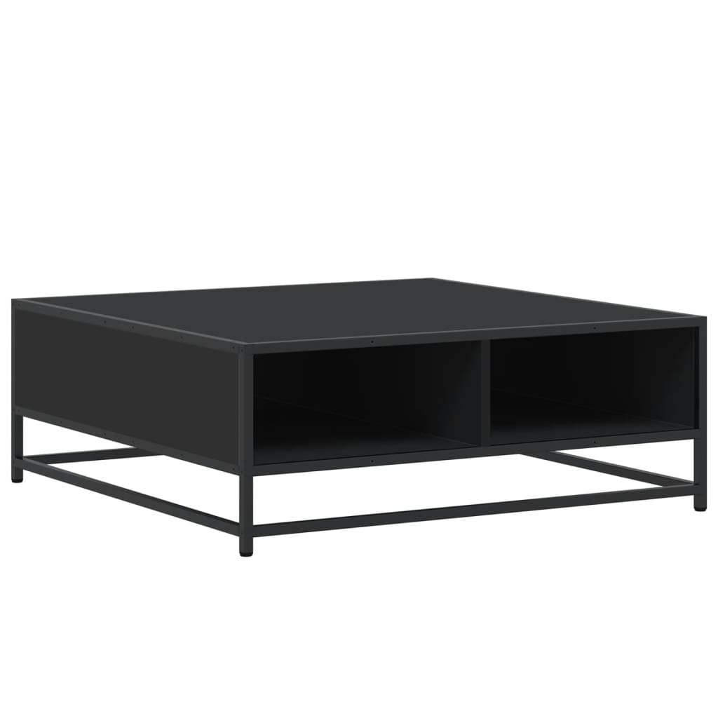 Salongbord Sofabord Svart 80x80x30 cm og metall