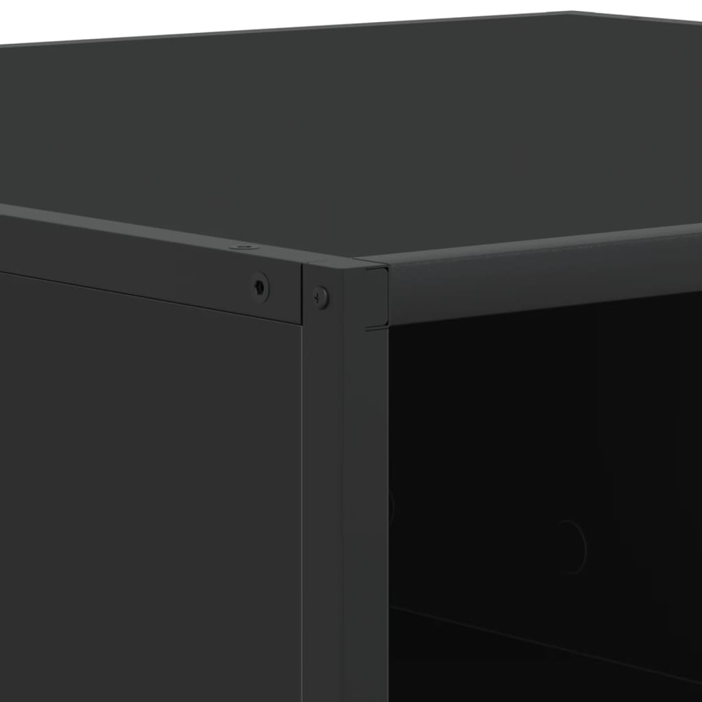 Salongbord Sofabord Svart 80x80x30 cm og metall