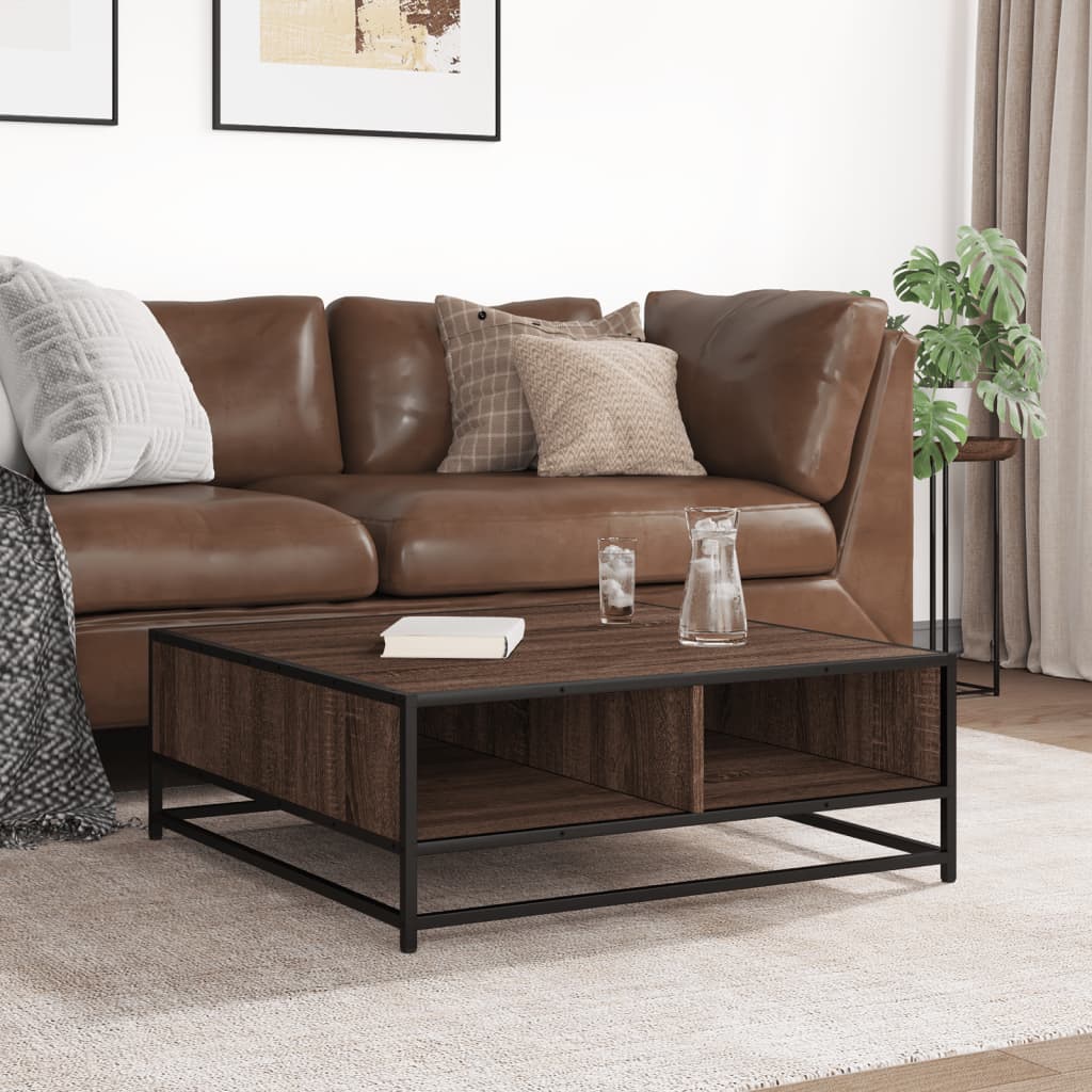 Salongbord Sofabord Brun Eik 80x80x30 cm