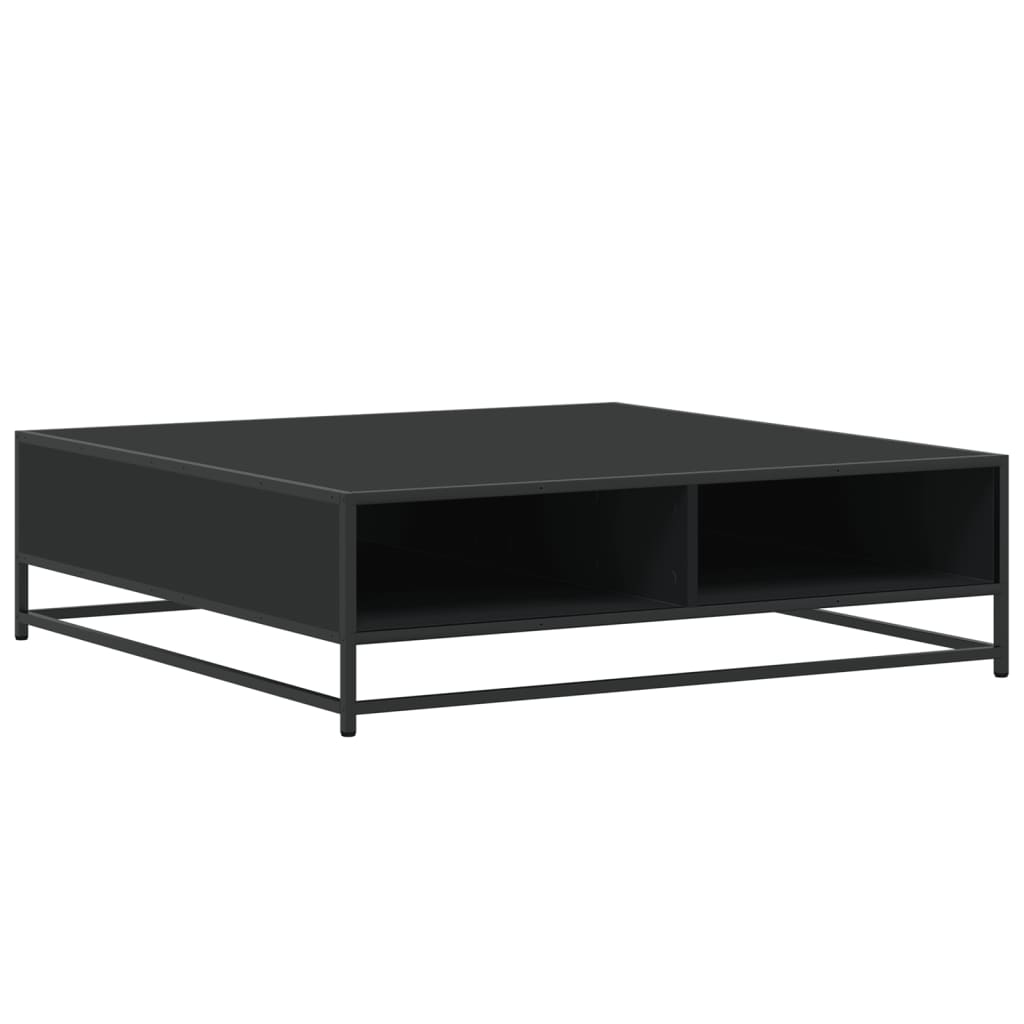 Salongbord Sofabord Svart 100x100x30 cm og metall