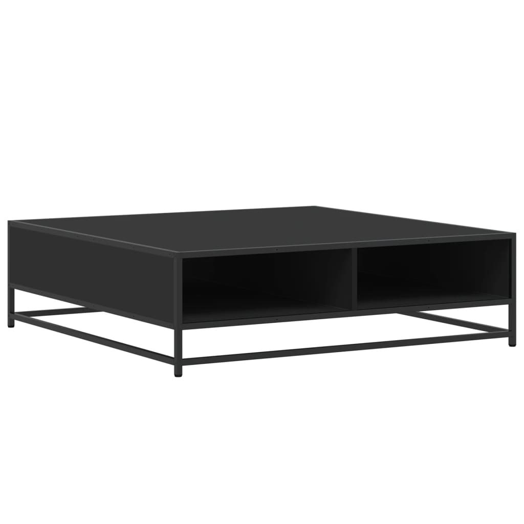 Salongbord Sofabord Svart 100x100x30 cm og metall