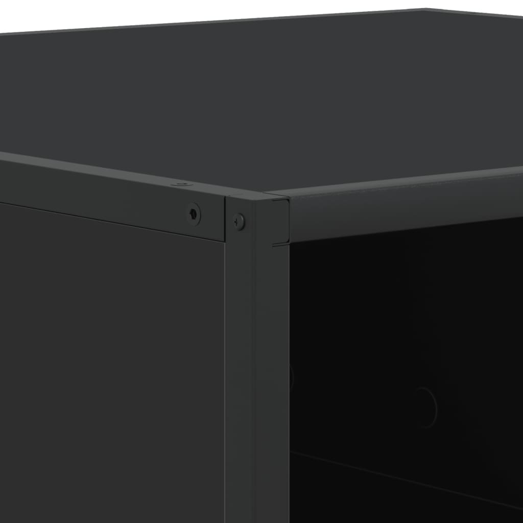 Salongbord Sofabord Svart 100x100x30 cm og metall