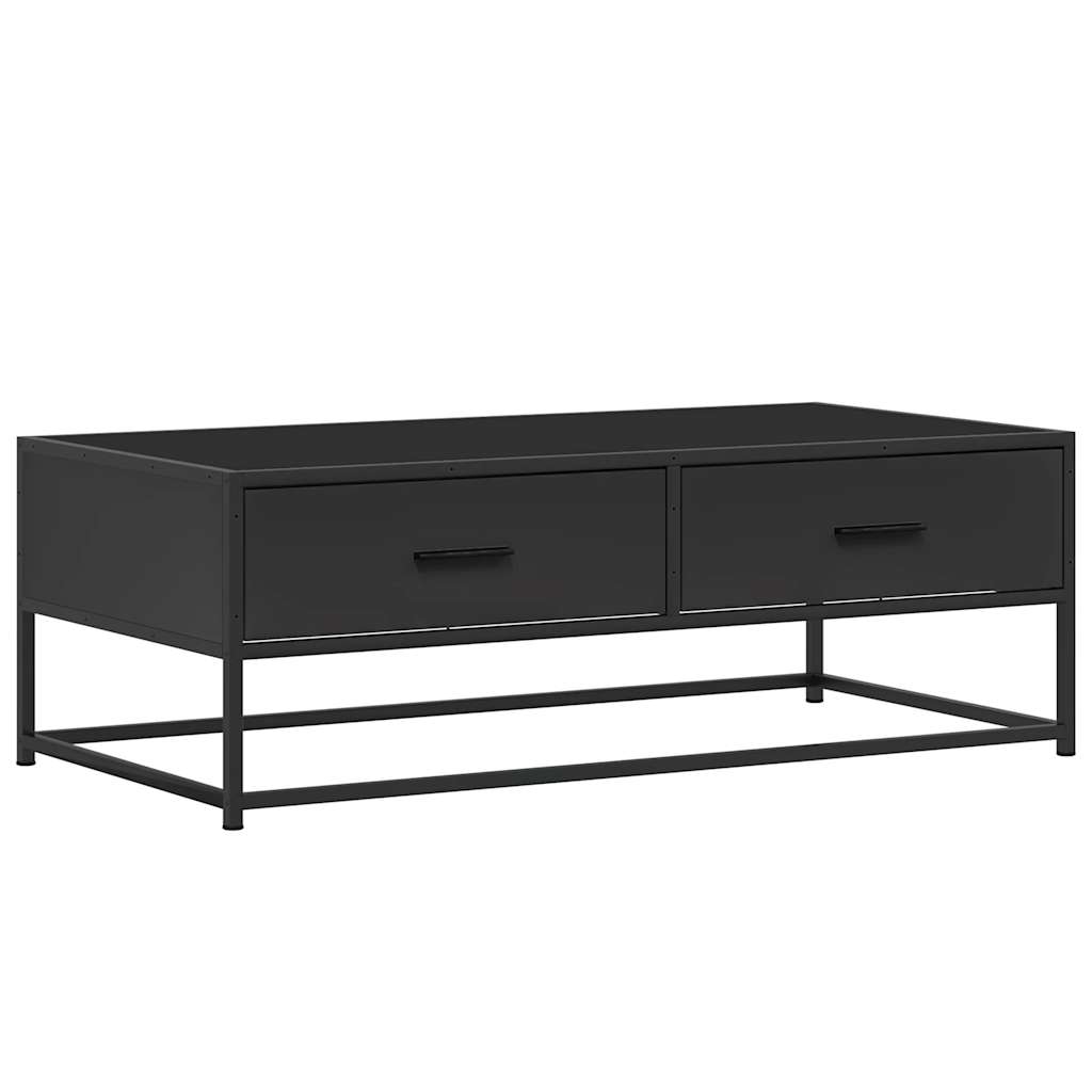 Salongbord Sofabord Svart 100x50x35 cm og metall