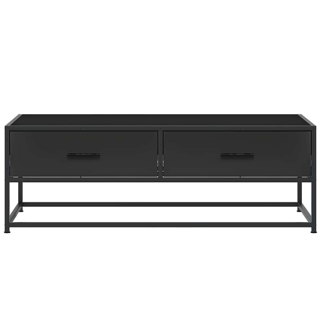 Salongbord Sofabord Svart 100x50x35 cm og metall