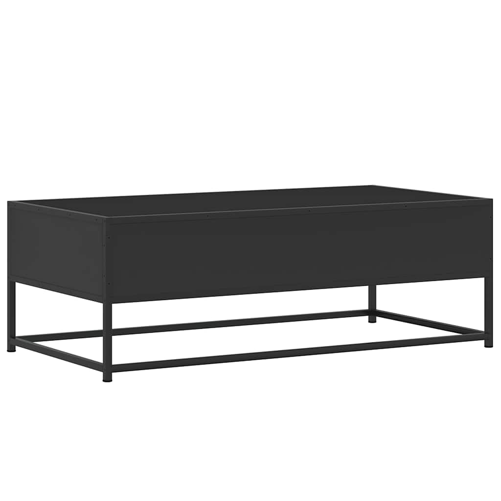 Salongbord Sofabord Svart 100x50x35 cm og metall
