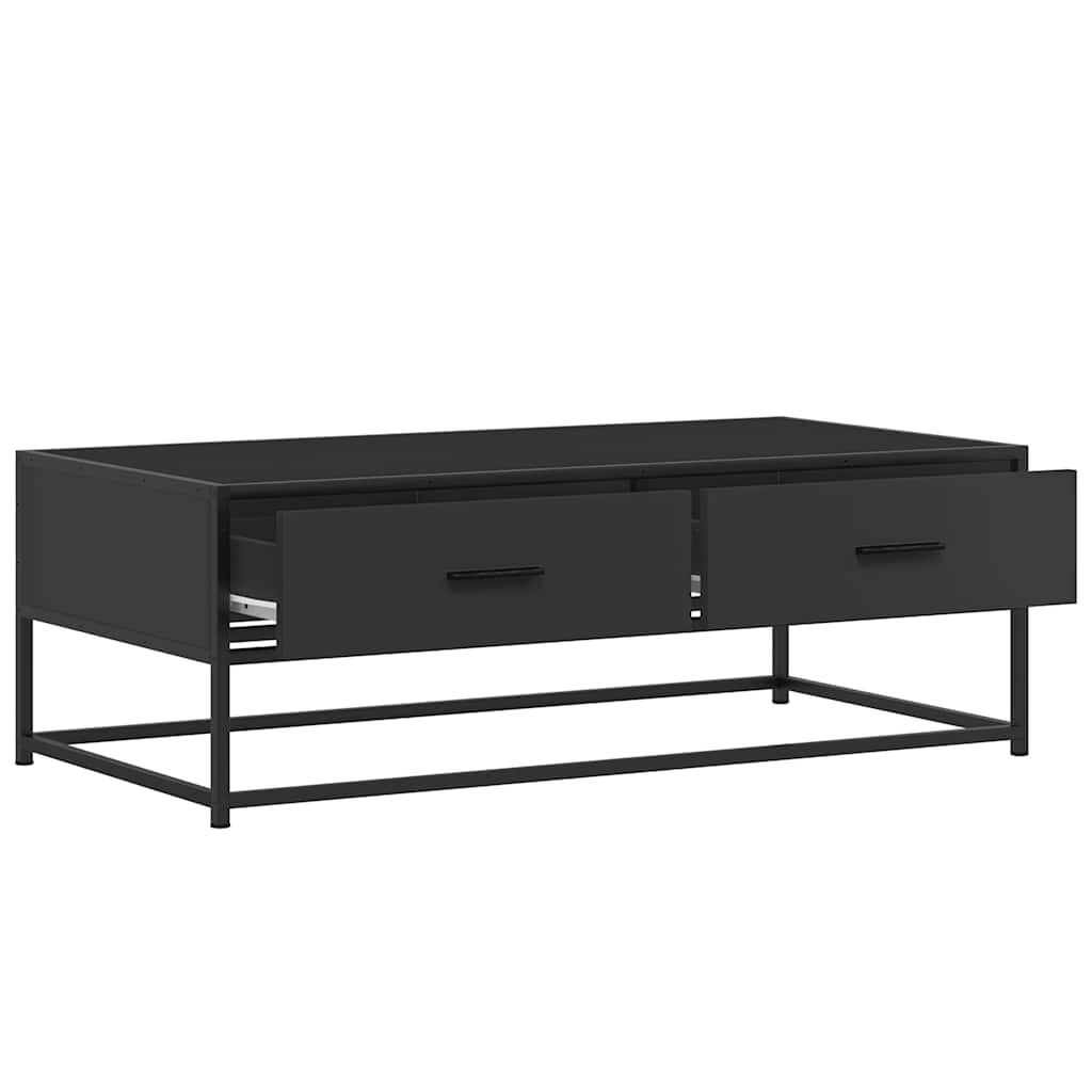 Salongbord Sofabord Svart 100x50x35 cm og metall