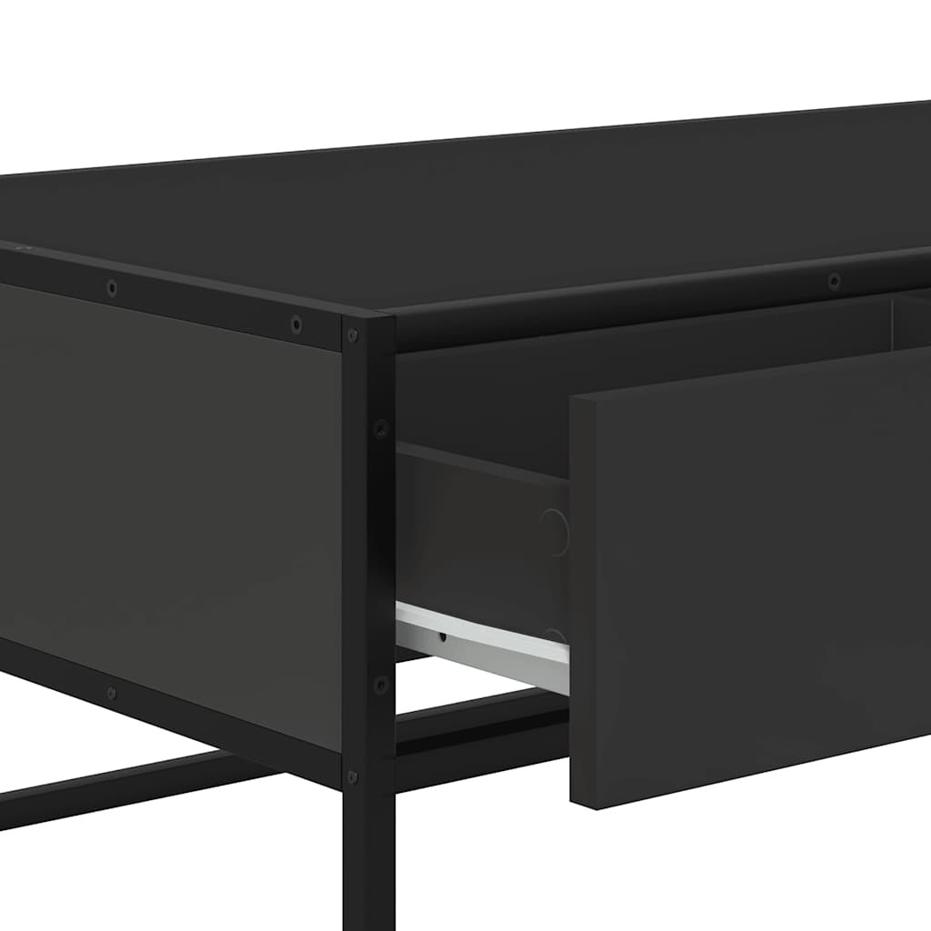 Salongbord Sofabord Svart 100x50x35 cm og metall