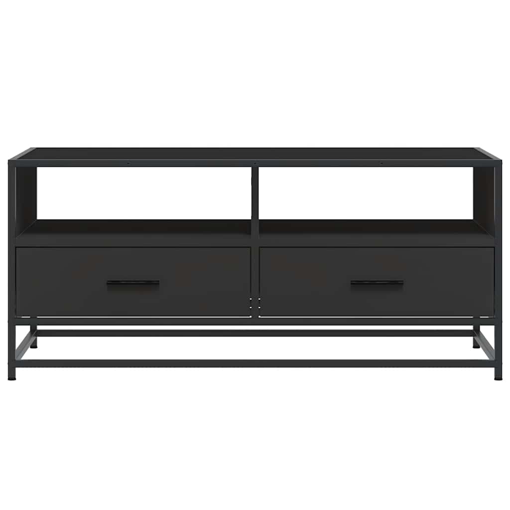 Salongbord Sofabord Svart 100x50x45 cm og metall