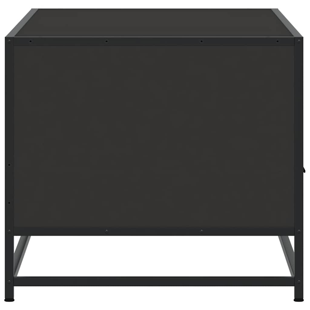 Salongbord Sofabord Svart 100x50x45 cm og metall