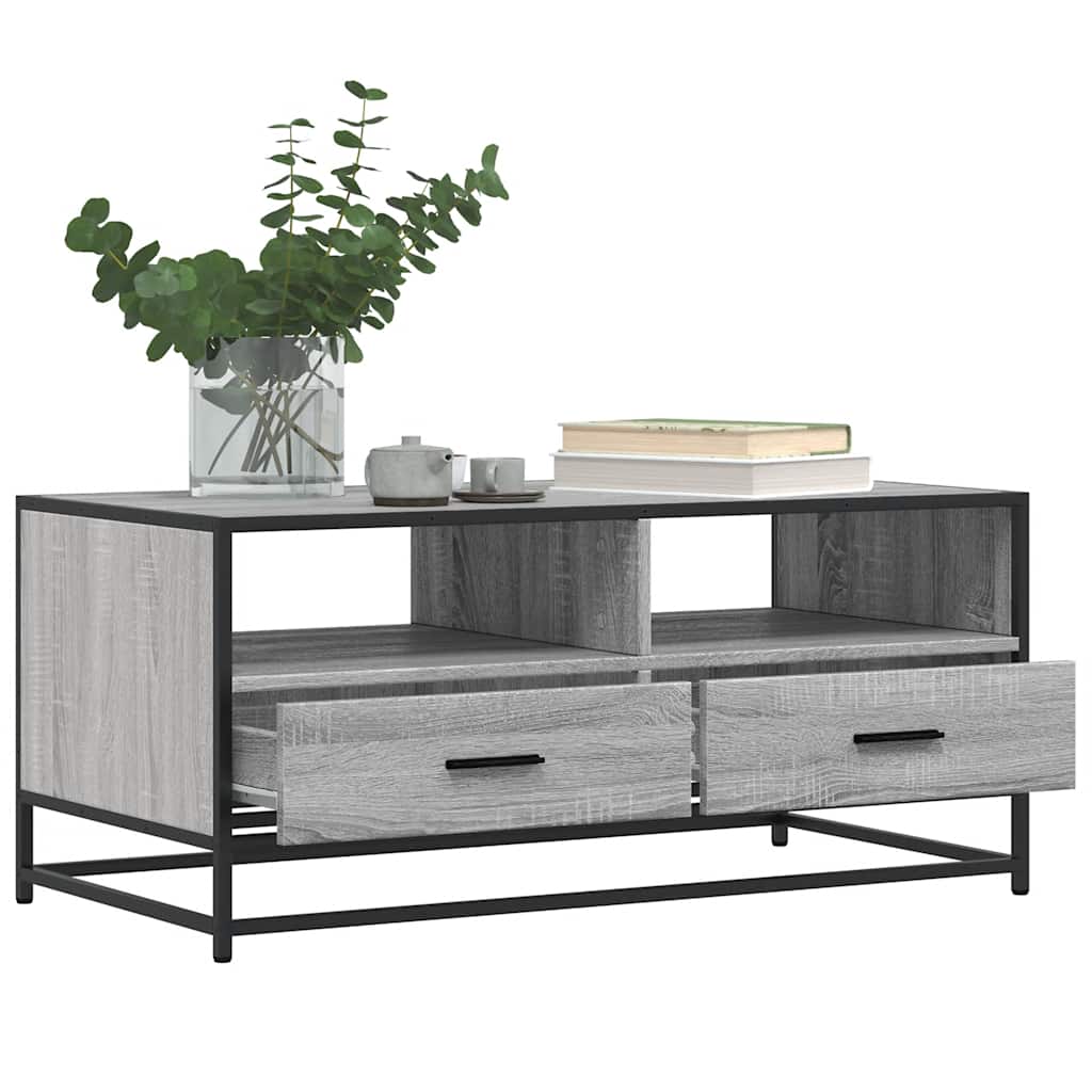 Salongbord Sofabord Sonoma Grå 100x50x45 cm